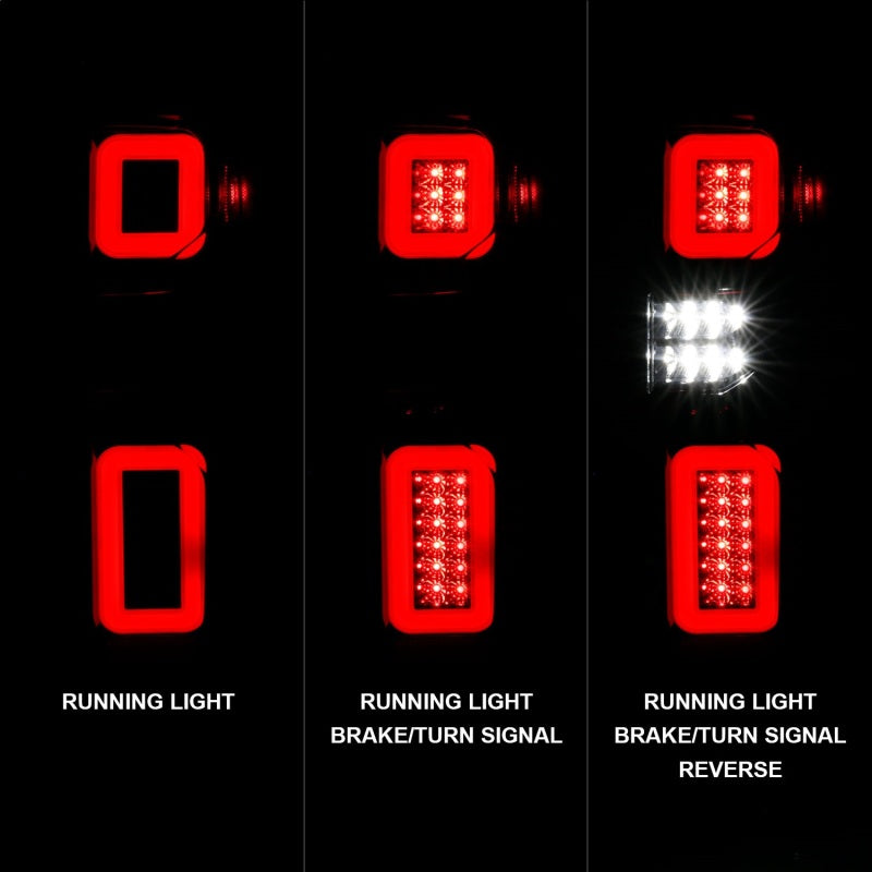 ANZO 19-21 Chevy Silverado Work TruckFull LED Tailights Black Housing Clear Lens G2 (w/C Light Bars) 311417