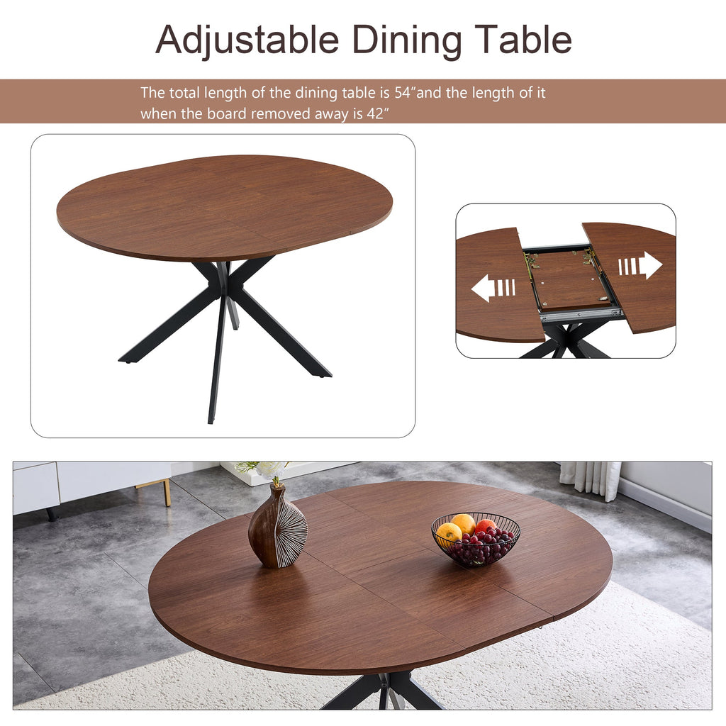 Extendable Round Dining Table (43" to 54")