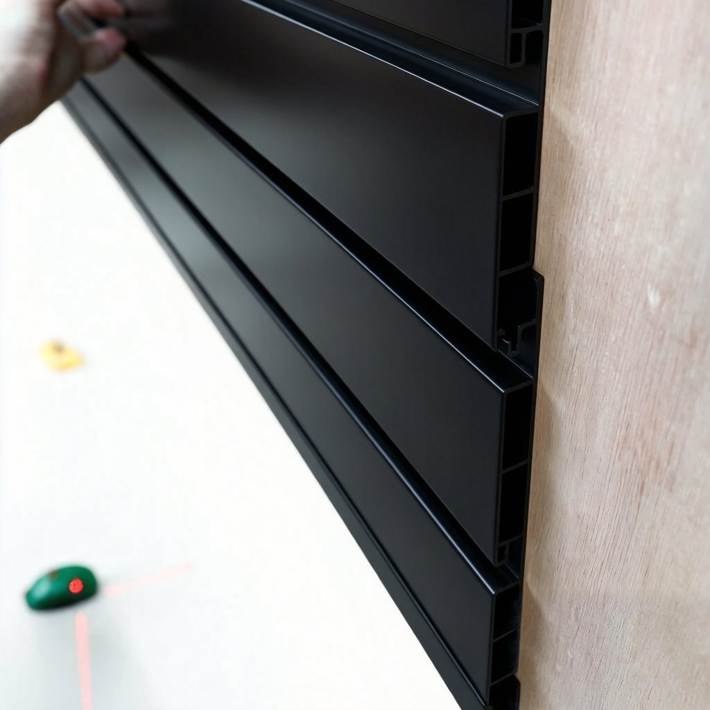 PVC Slatwall Panel Kit, 4x4ft Garage Wall Storage System