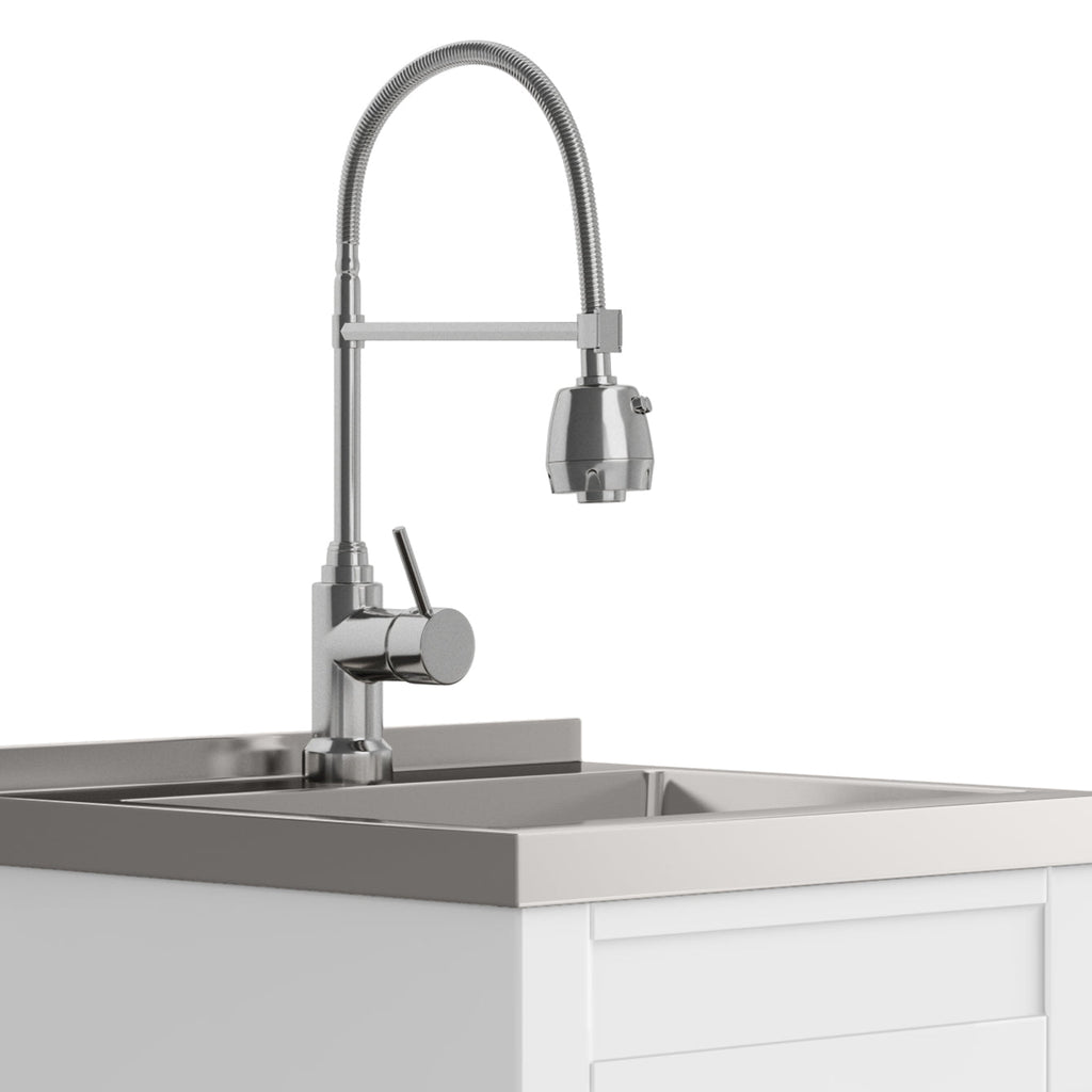 Hennessy Deluxe 20" Laundry Cabinet with Faucet and Stainless Steel Sink
