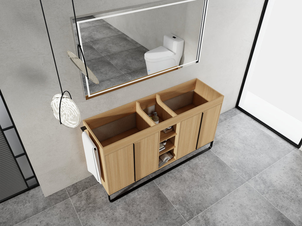 60" Freestanding Bathroom Vanity Cabinet