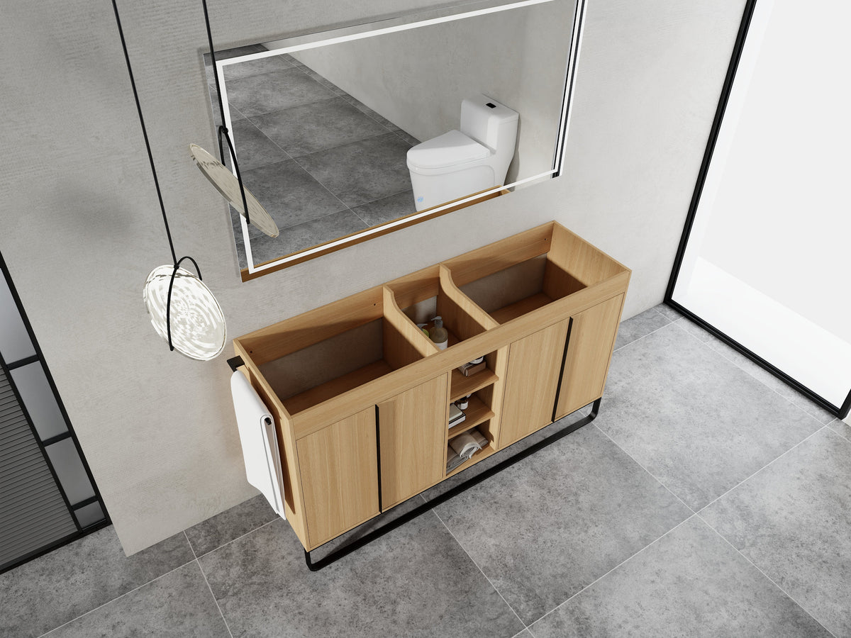 60" Freestanding Bathroom Vanity Cabinet