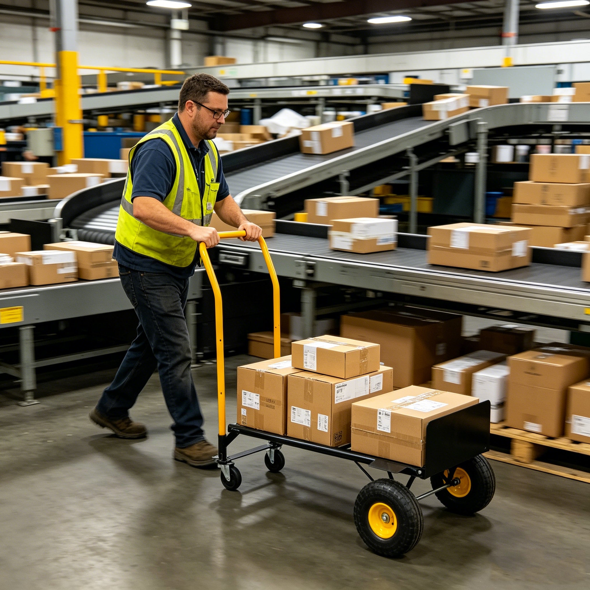 Dual Purpose Hand Truck Dolly Cart with Swivel Wheels