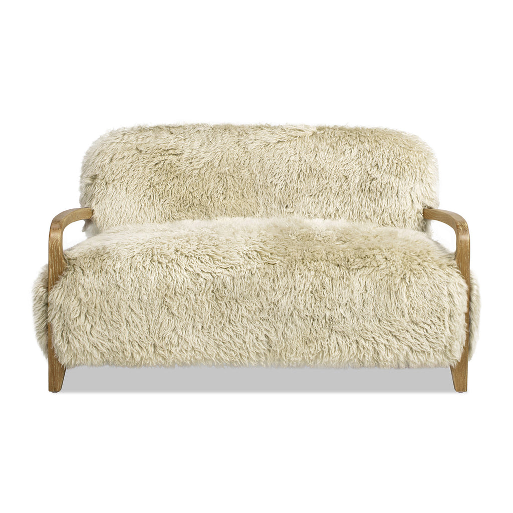 Enchante 52.5" New Zealand Sheepskin Accent Loveseat