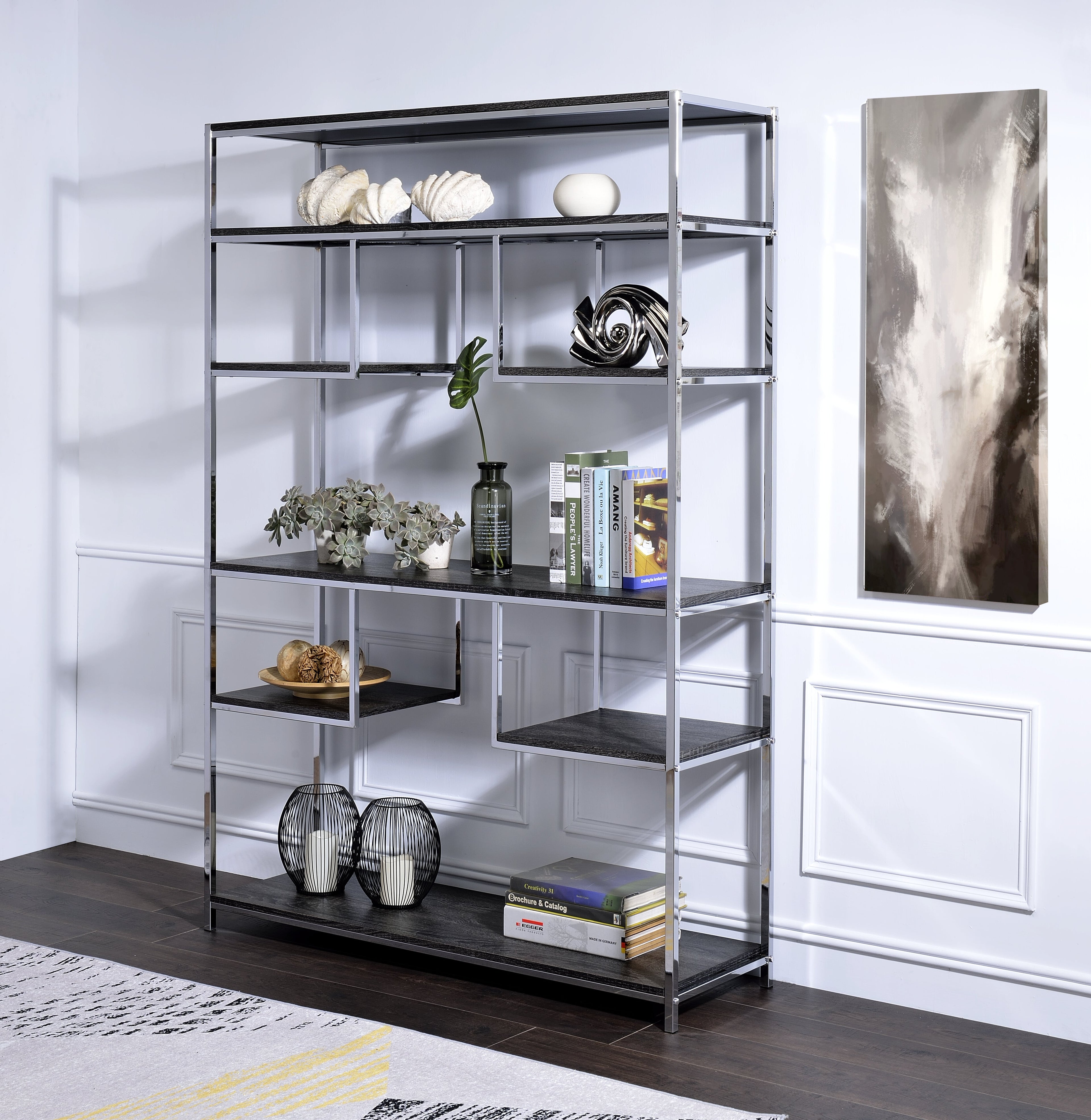 Vonara Rustic Etagere Bookshelf