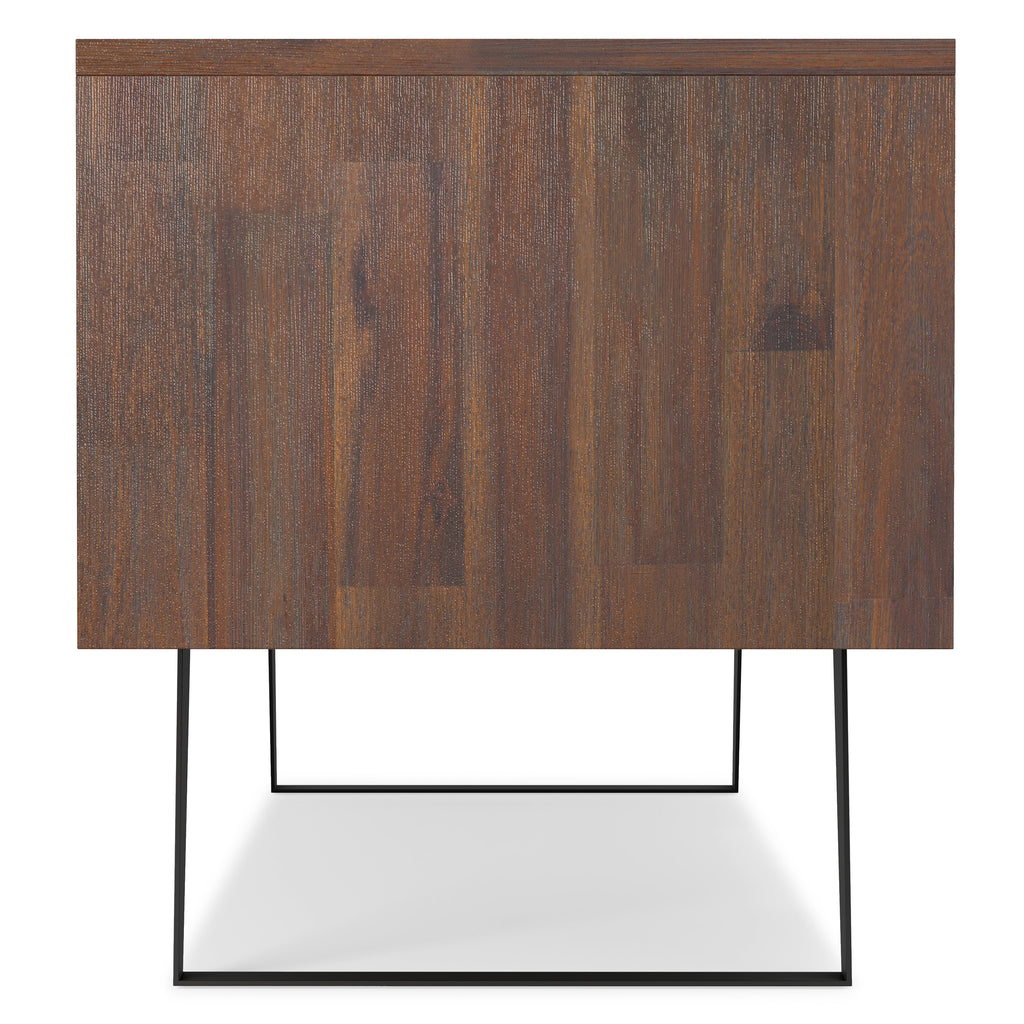 Lowry 72 Inch Wide Solid Wood TV Stand in Distressed