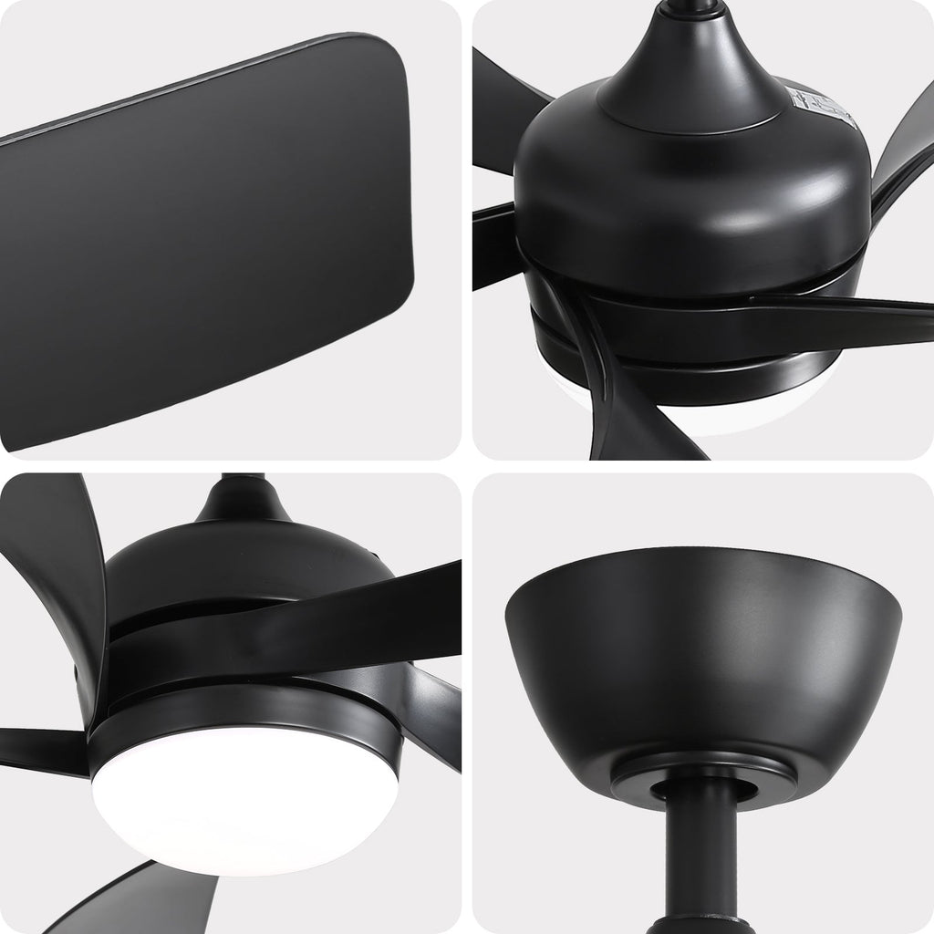 45 Inch Matte Ceiling Fan with LED Light