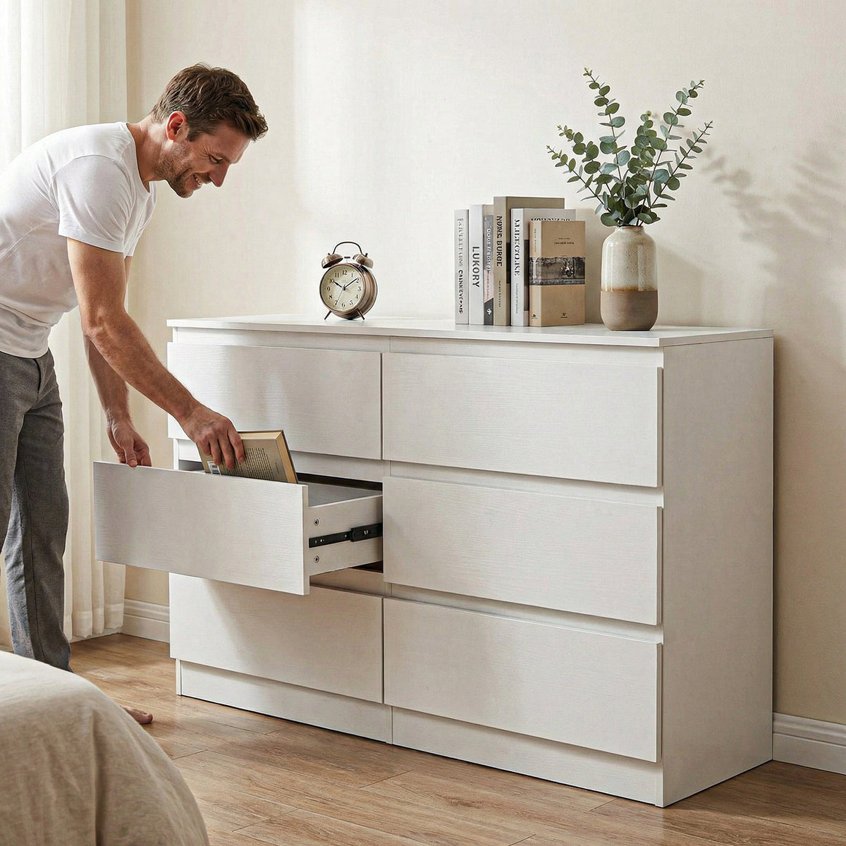 Elegant 6 Drawer Dresser