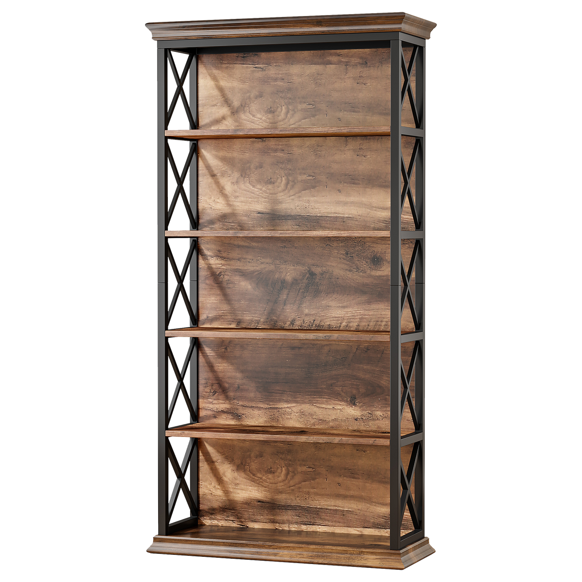 70.8" 6-Tier Industrial Bookcase