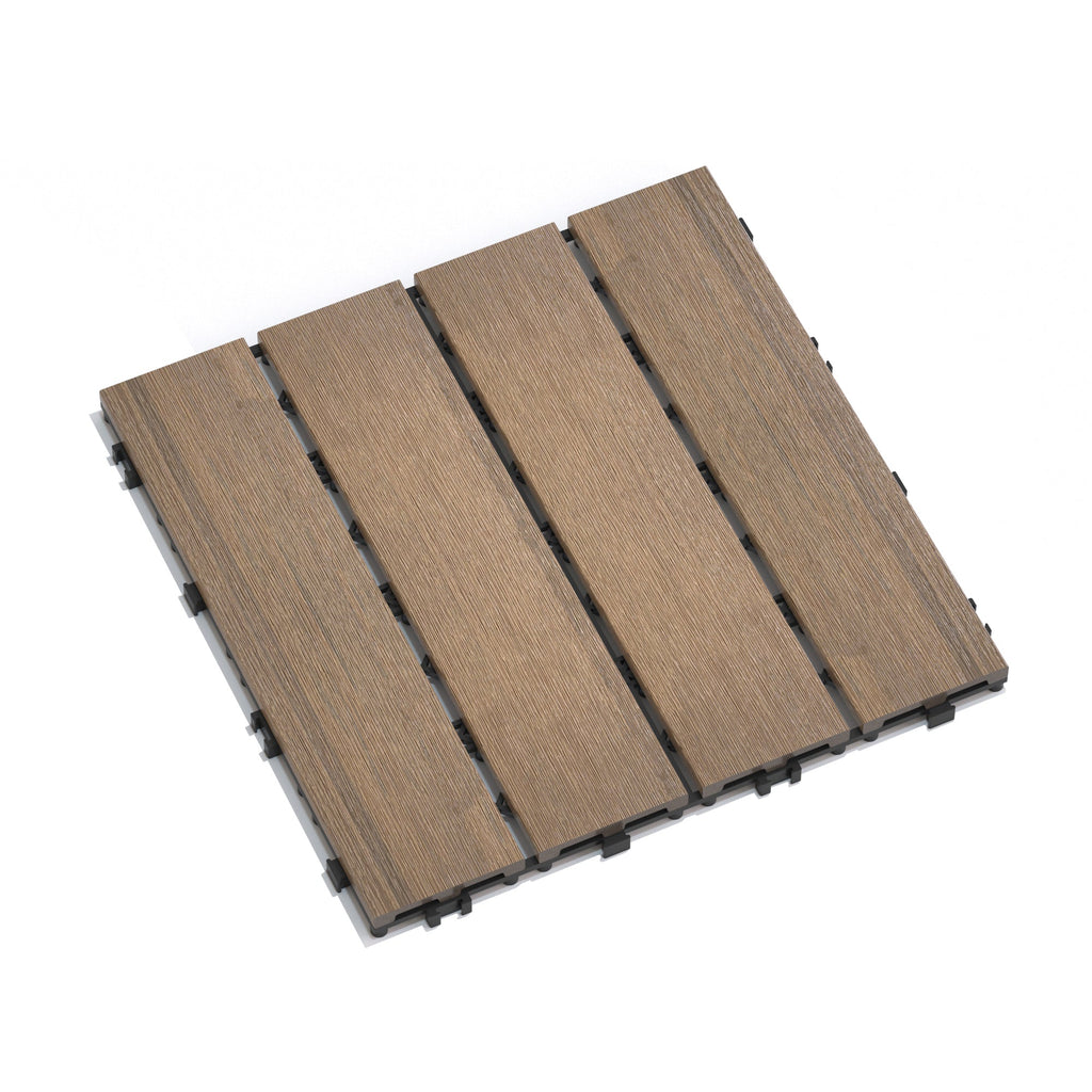 WPC Wood-Plastic Composite Patio Floor Tiles