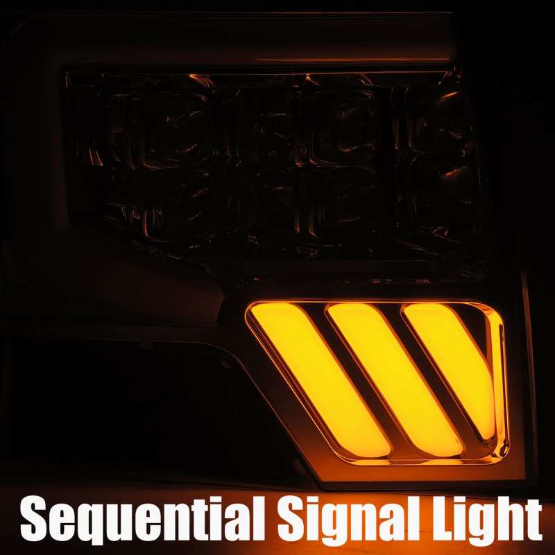 AlphaRex 09-14 Ford F-150 NOVA LED Proj Headlights Plank Style Gloss Black w/Activ Light/Seq Signal 880190 *Discontinued