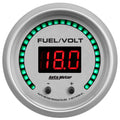 Autometer 52.4mm Silver Switchable 0-100 Fuel Level/8-18V Voltmeter Ultra-Lite Elite Digital Gauge 6709-UL
