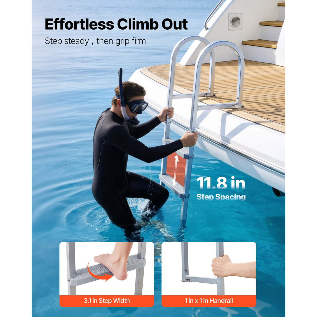 Removable Dock Ladder with 5 Steps