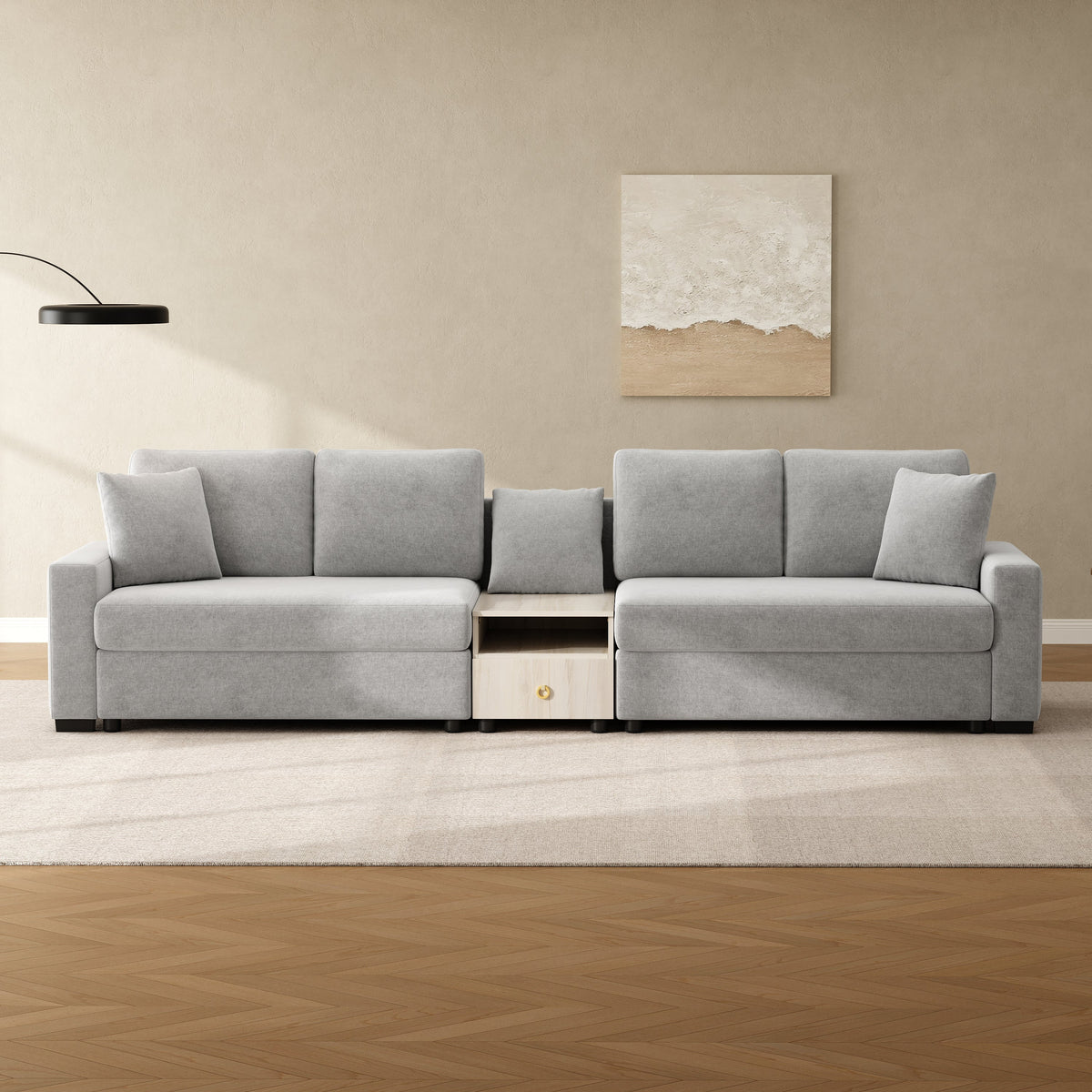 Modern Sofa Couch 127.9" Modular Sofa
