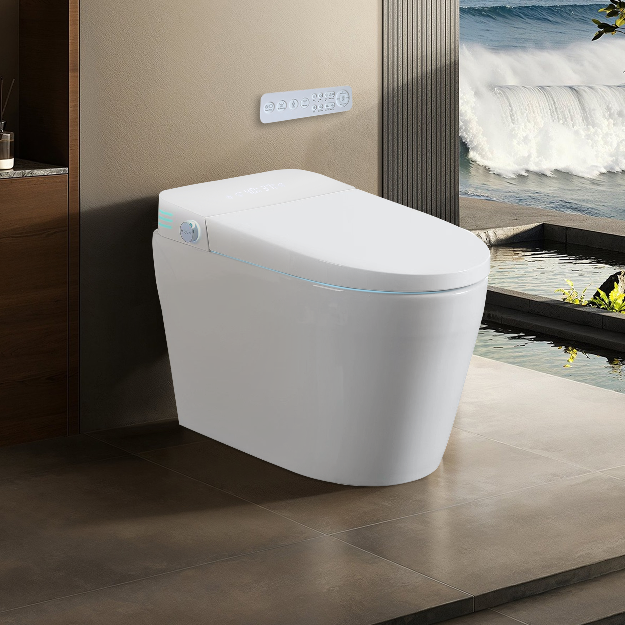 Tankless Smart Toilet With Built-In Bidet