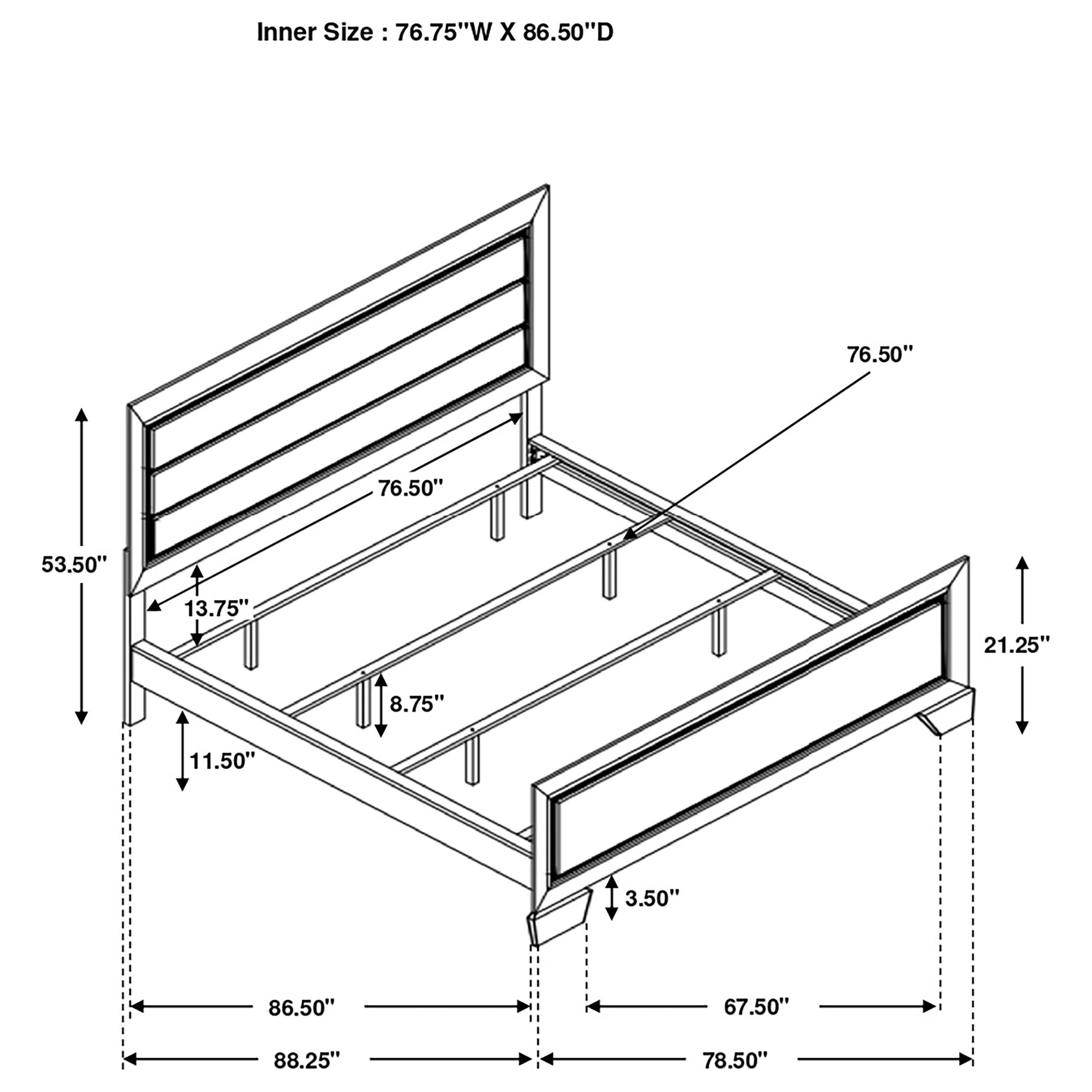 Villeparisis Dark Cocoa California King Panel Bed