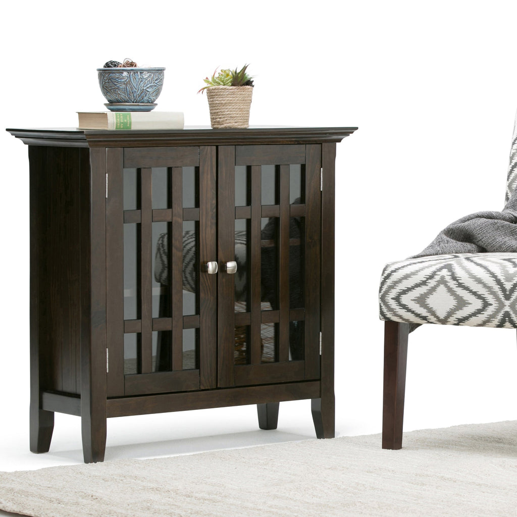 Bedford 32 Inch Wide Solid Wood Low Storage Media Cabinet