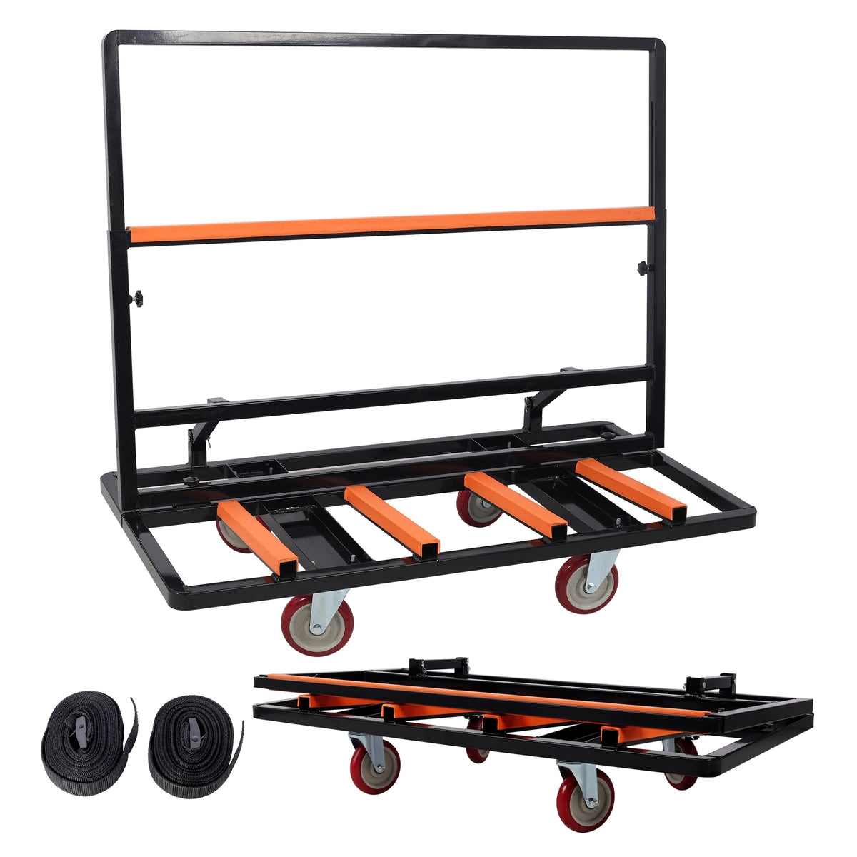 Folding Drywall Cart, 2200 LBS Utility Dolly with Swivel Casters