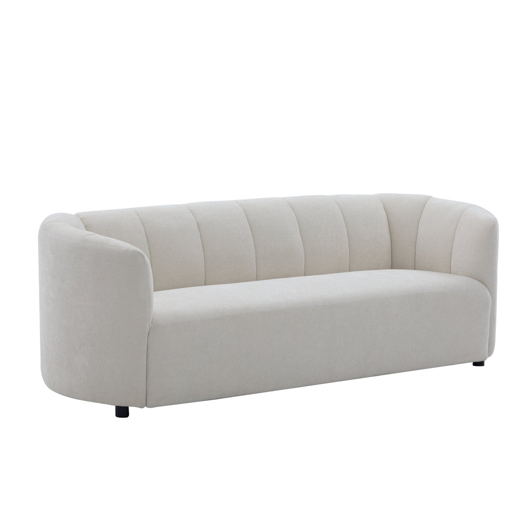 Mirelle 80 in. Modern Curved Chenille Sofa Couch
