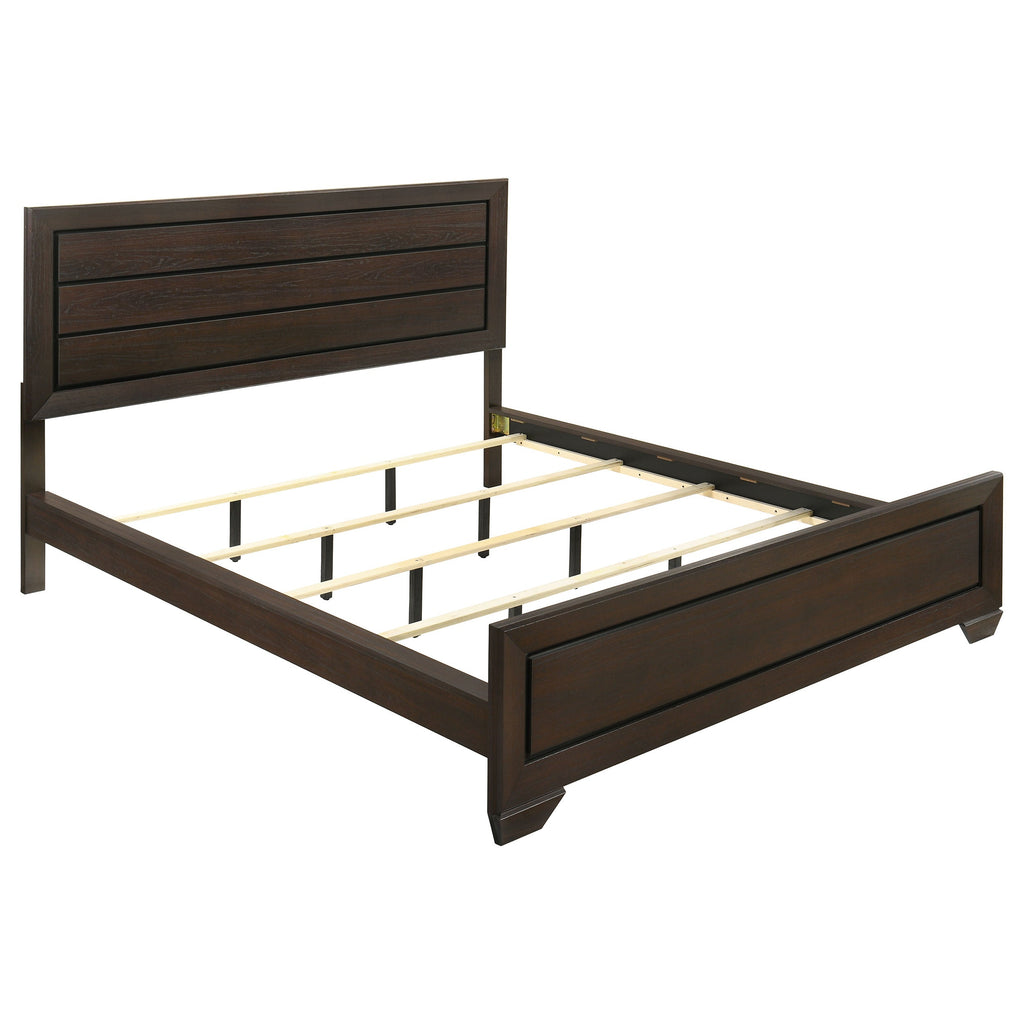 Villeparisis Dark Cocoa California King Panel Bed