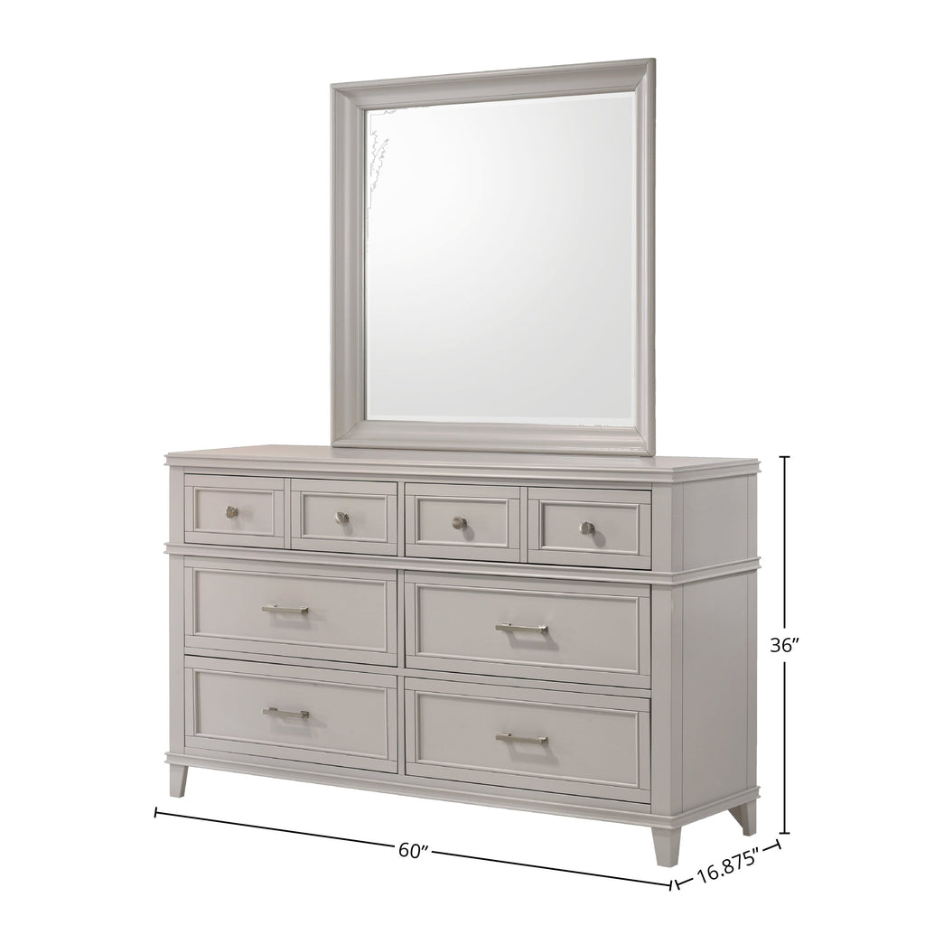 Gray 6 Drawer Dresser
