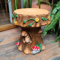 12.6" Resin Squirrel Garden Chair