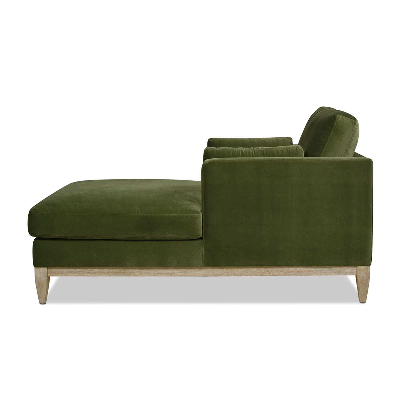 Knox 65" Modern Farmhouse Chaise Lounge Chair, Olive