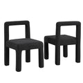 Modern Dining Chair Set of 2, Boucle Upholstered