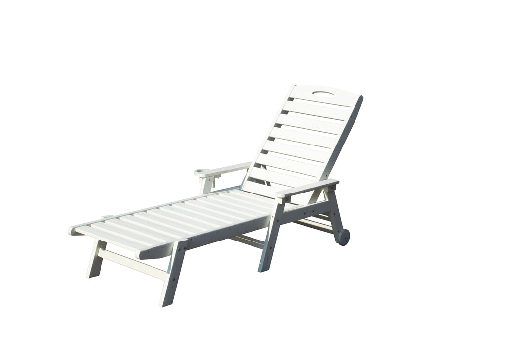 Patio Lounge Chair Outdoor with Reclining Backrest