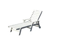 Patio Lounge Chair Outdoor with Reclining Backrest