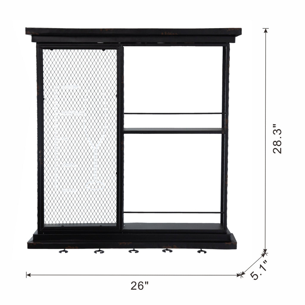 Stylish Black Wine Shelf