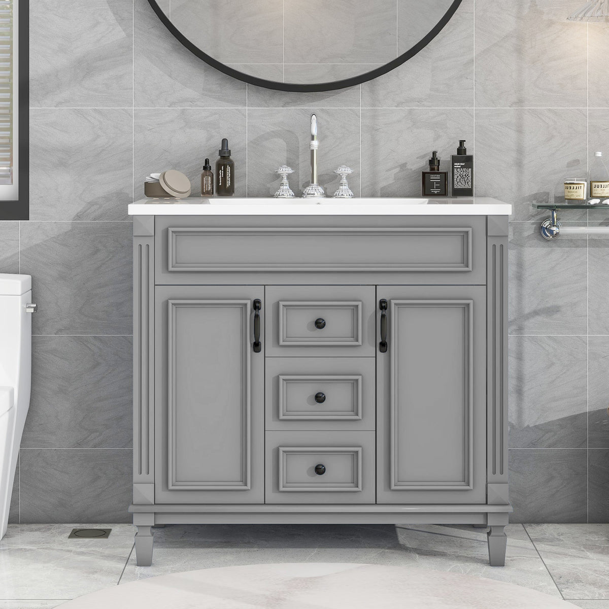 36" Bathroom Vanity with Top Sink