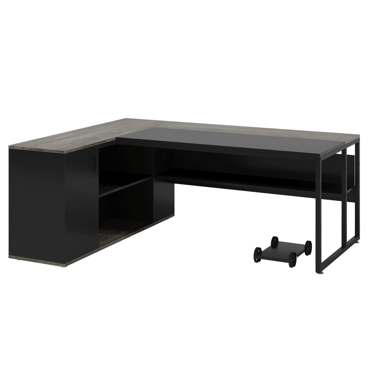 71 Inch Executive Desk with Cabinet Storage