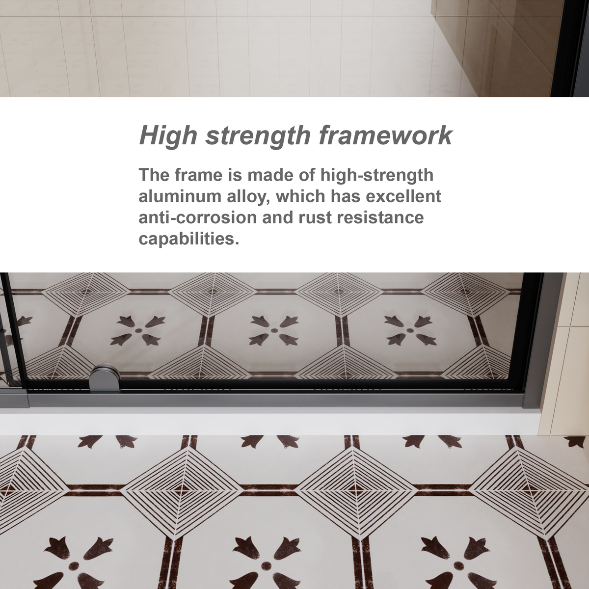 56-60 in W x 72 in H Pivot Shower Door