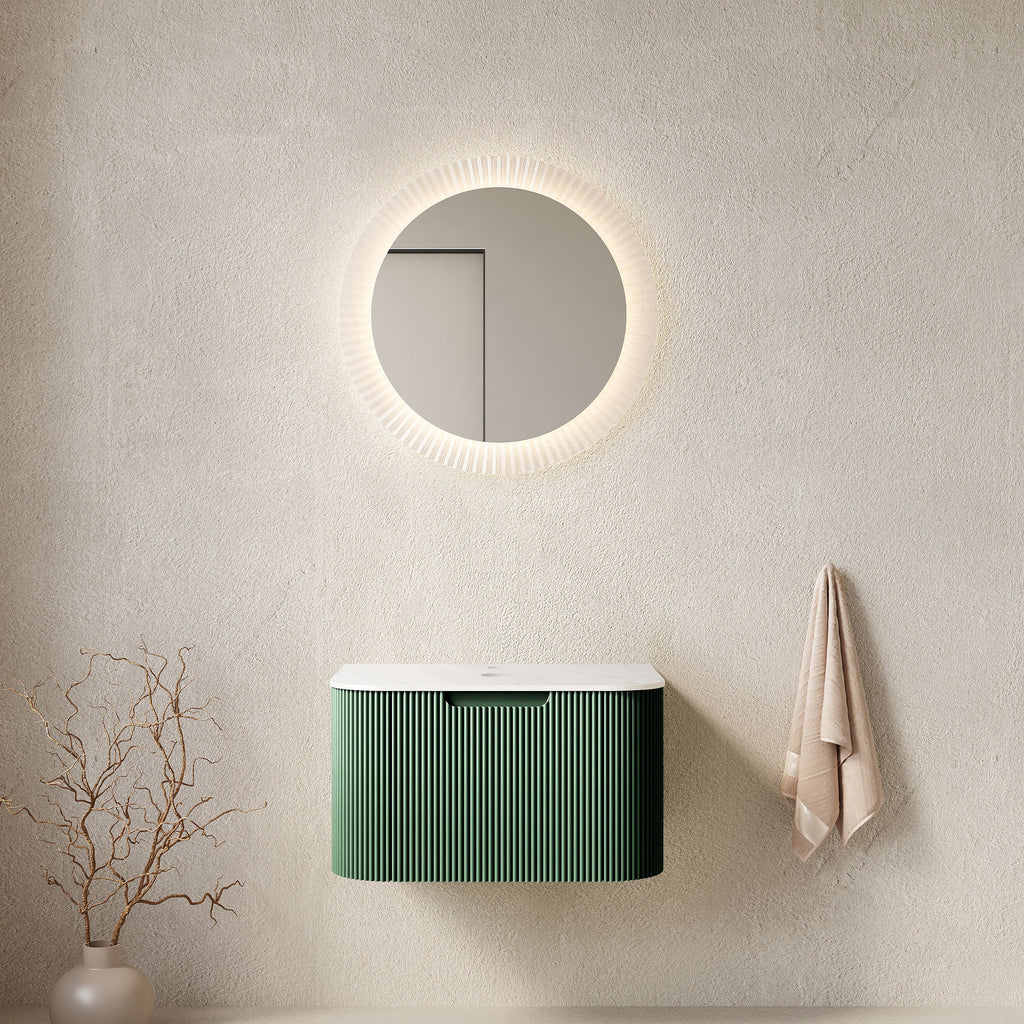 Dina 24'' Wall Mounted Plywood Cabinet with Carrara
