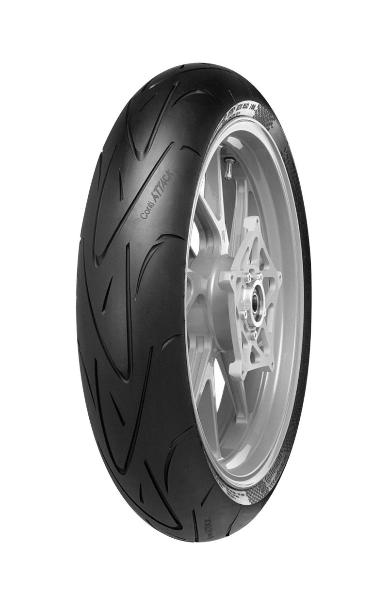Continental Tire Continental ContiSportAttack Front Tire - 120/70 ZR17 M/C 58(W) TL 02443990000