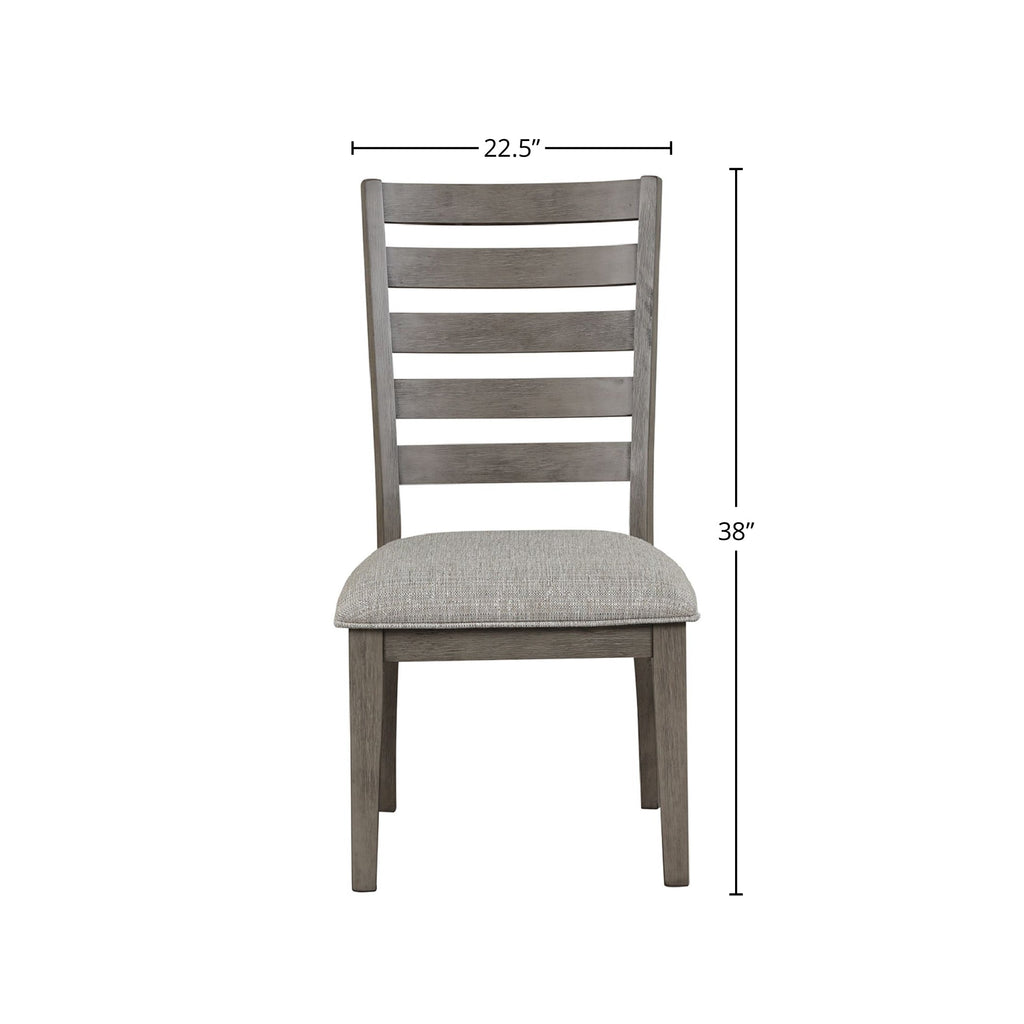 Casual Side Dining Chair with Ladder Back (Set of 2)