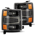 AlphaRex 04-15 Chevy 1500HD LUXX LED Proj Headlights Alpha-Black w/Seq Activation Light / Seq Signal 880244 *Discontinued