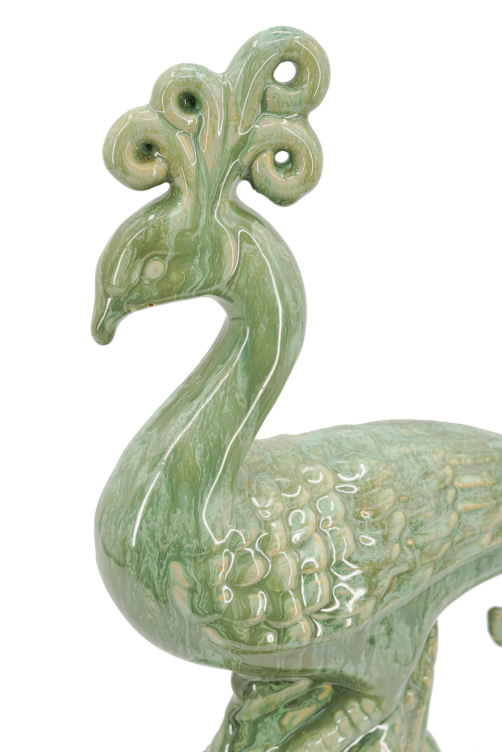 Ceramic Peacock Sculpture