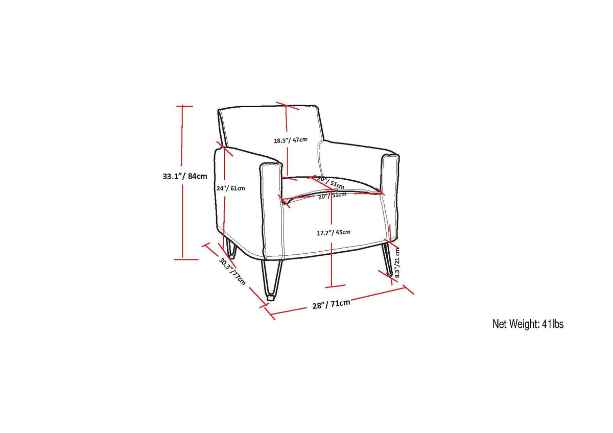 Warren Accent Chair with Hairpin Legs
