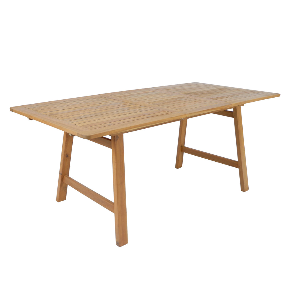 7-Piece Extendable Acacia Wood Outdoor Dining Set