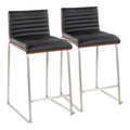 26" Contemporary Fixed-Height Counter Stool in Stainless Steel