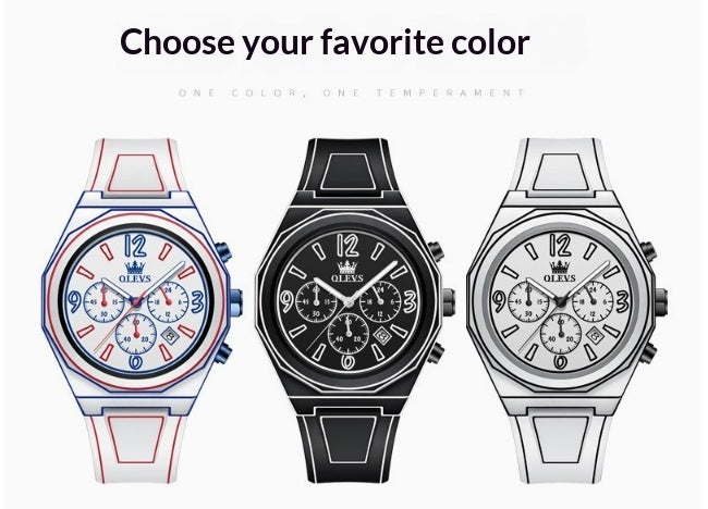 Cartoon Style Silicone Strap Waterproof Quartz Watch Casual Sports Daily Wear
