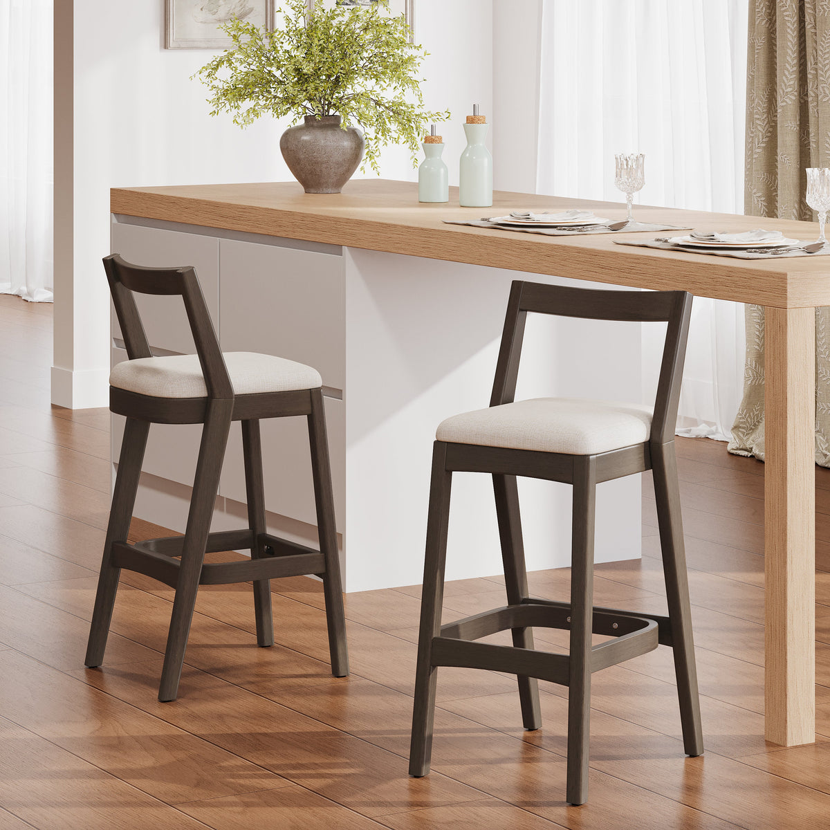 Jasper Indoor Rubberwood Barstool