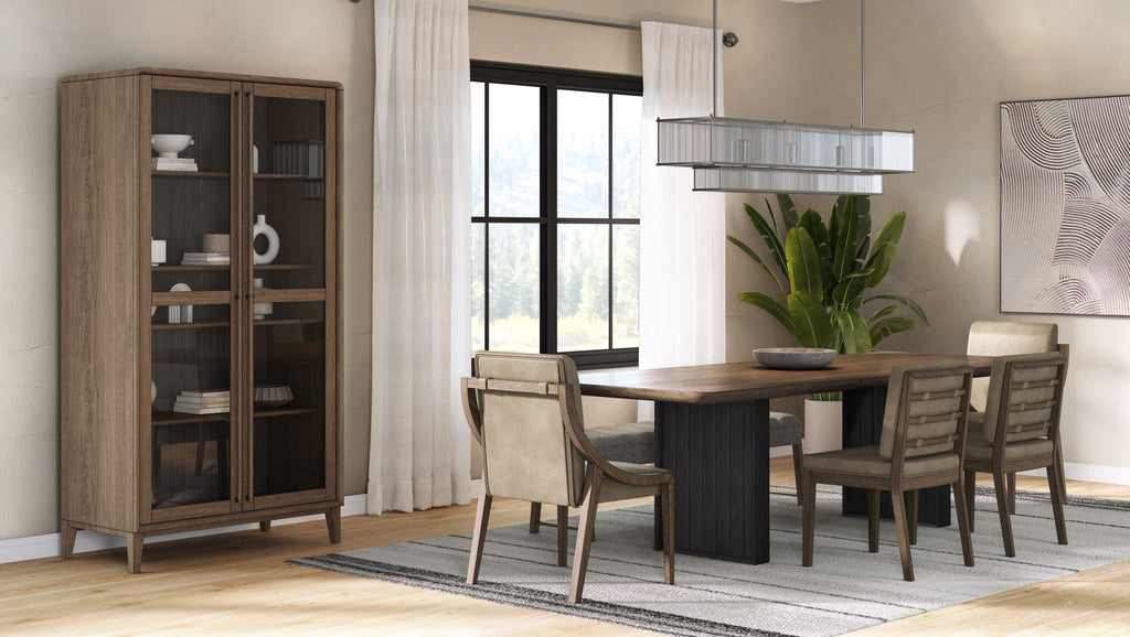 Latte and Peppercorn Display Cabinet