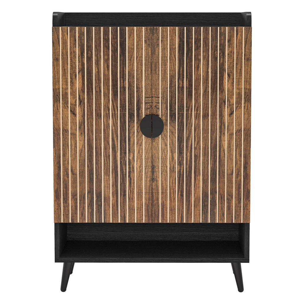 29.6 Inches Rustic Brown Shoe Cabinet