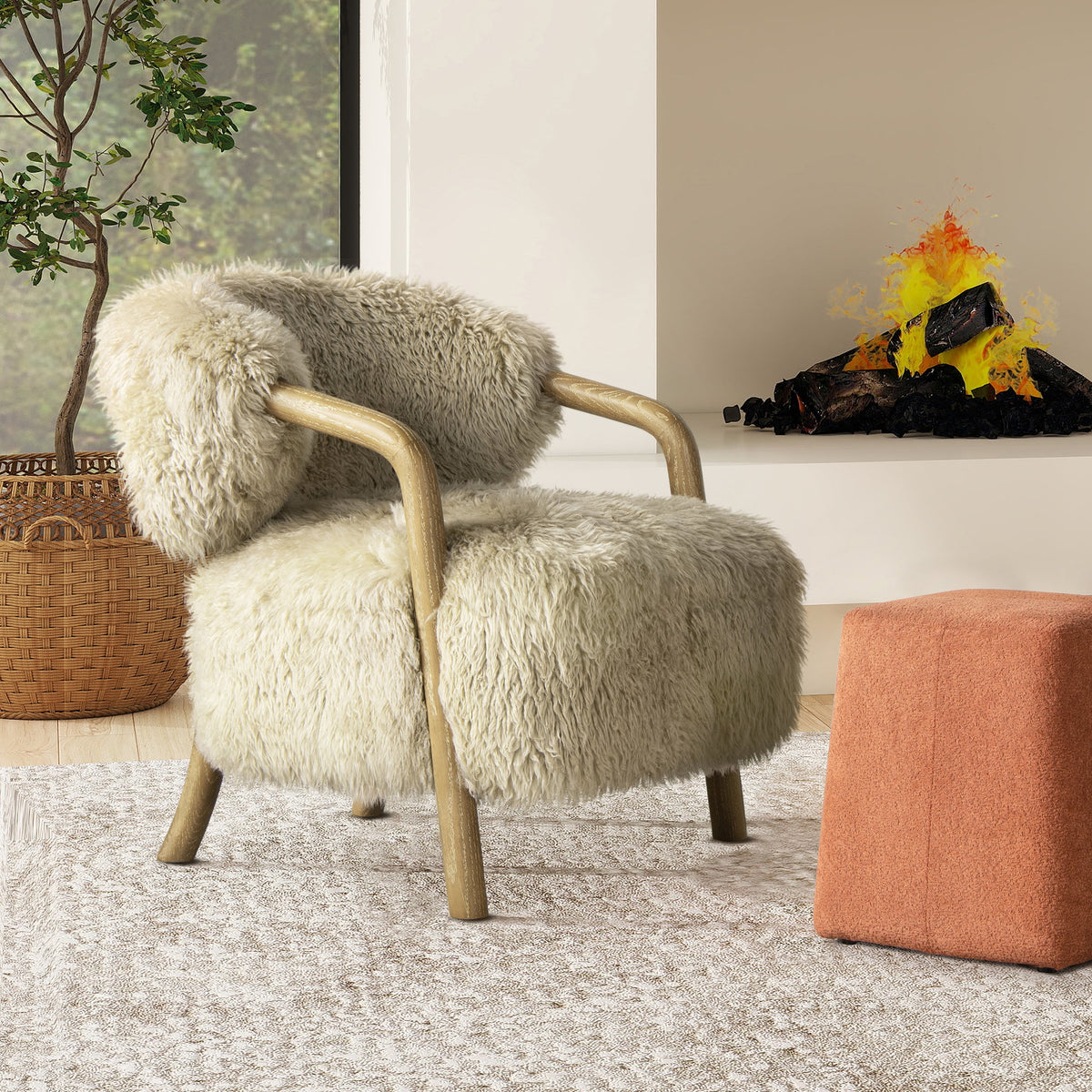 Becker 33" Rustic Accent Chair