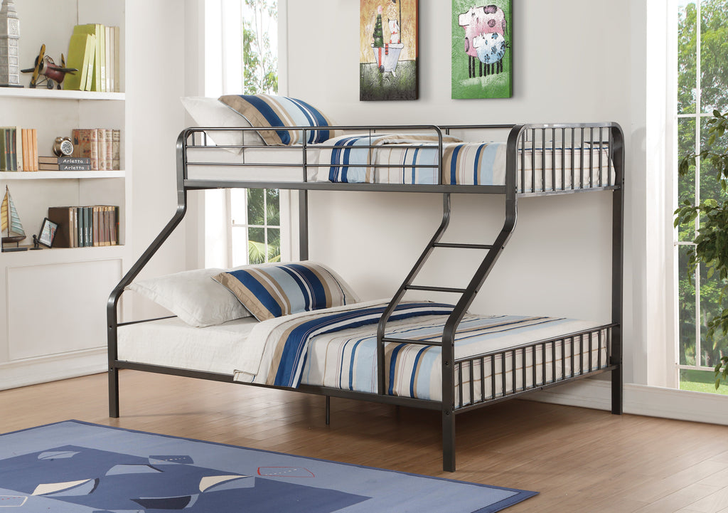 Caius Gunmetal Finish Twin XL/Queen Bunk Bed