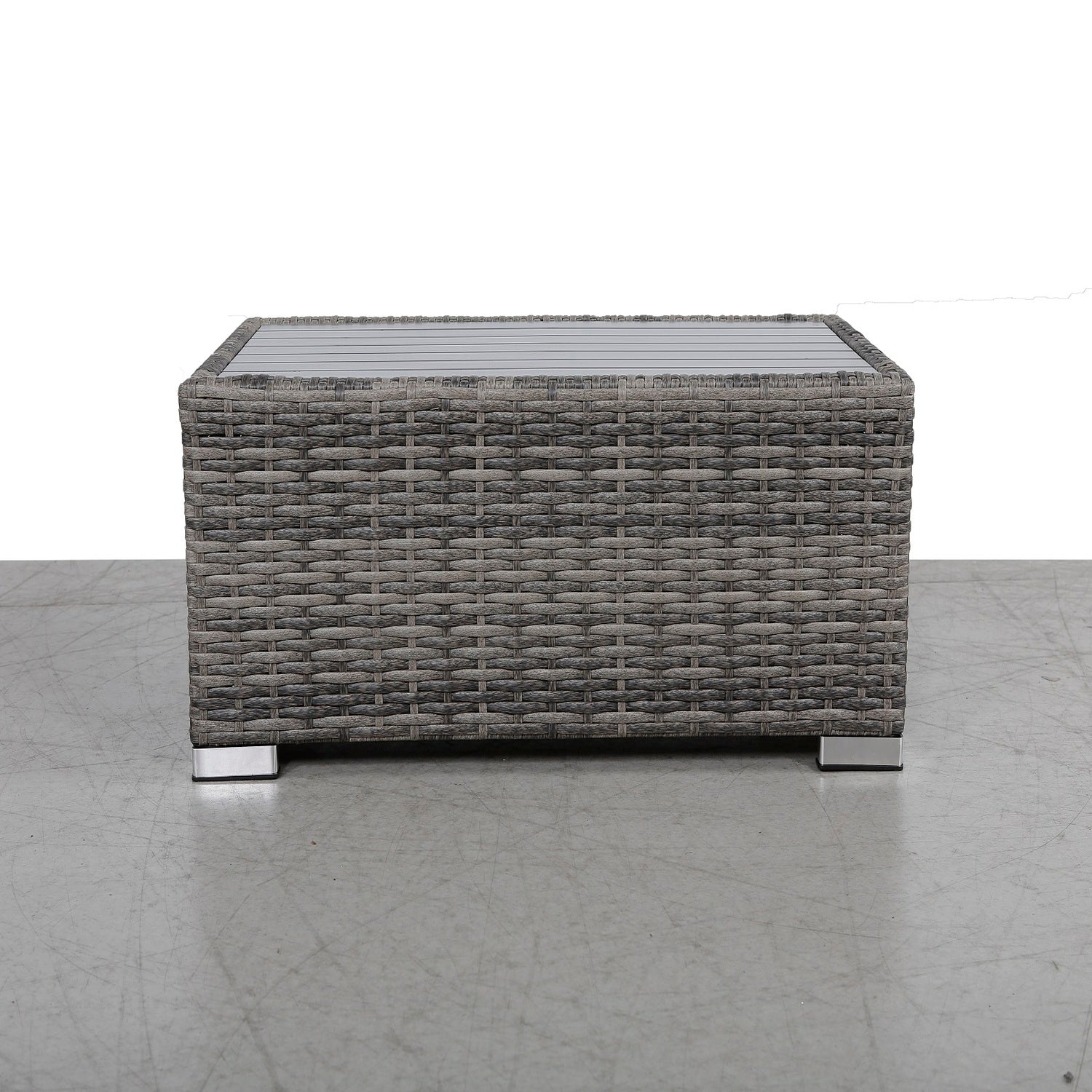 Chesterville Mixed Grey Slatted Side Table