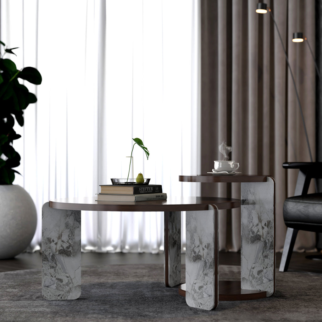 Modern Coffee Table with End Table Set